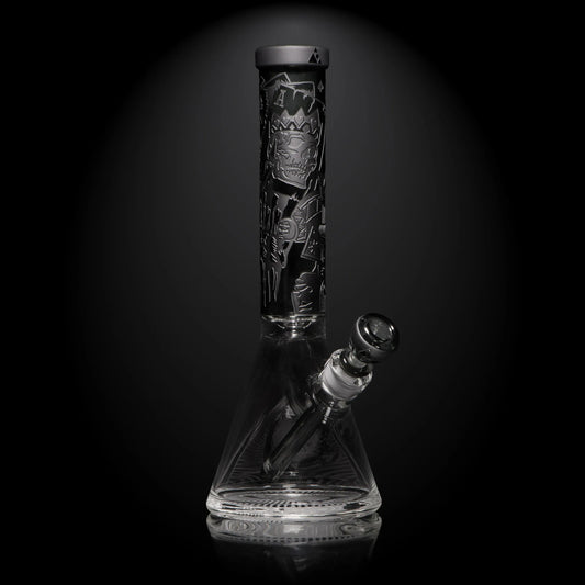 Milkyway Skull Emperor Smoke 14" Beaker (MK-1104)