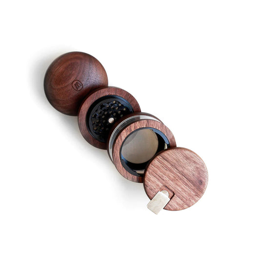 Marley Natural Grinder 4 Piece Large Black Walnut lateralus-glass