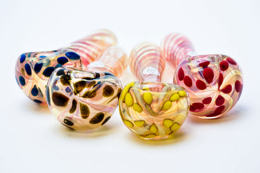 Ohio Valley Glass Inside Silver and Gold Fume Bowl Hand Pipe lateralus-glass