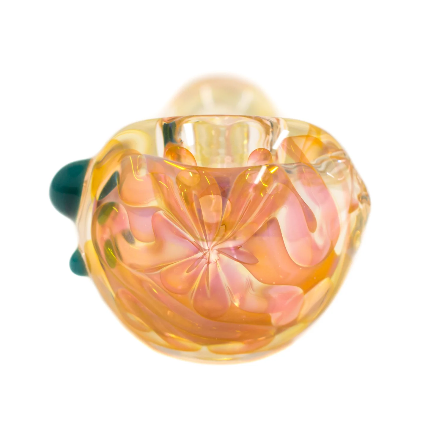 PURR Gold and Silver Fumed Inside-Out Glass Dry Hand Pipe lateralus-glass