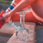 Grav Small Clear Round Base Water Pipe