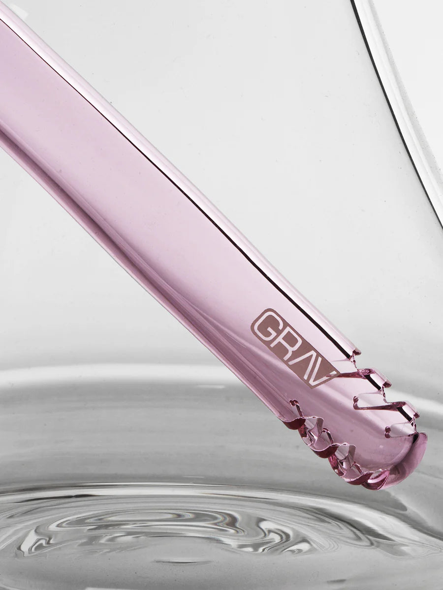 Grav Medium Deco Beaker Clear/Pink/Smoke