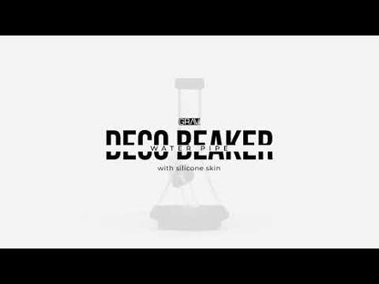 Grav Deco Beaker in Silicone Smoke