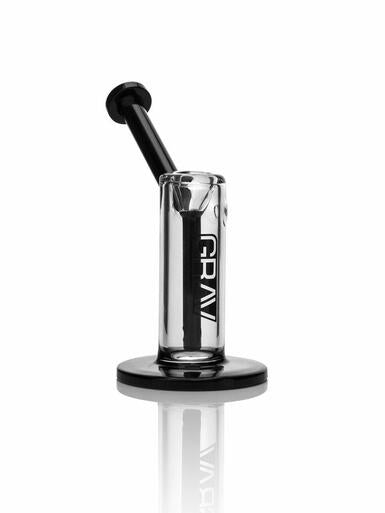 Grav Black Upright Bubbler (Small) lateralus-glass