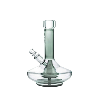 Grav Small Wide Base Water Pipe Smoke w/ Clear Accents lateralus-glass