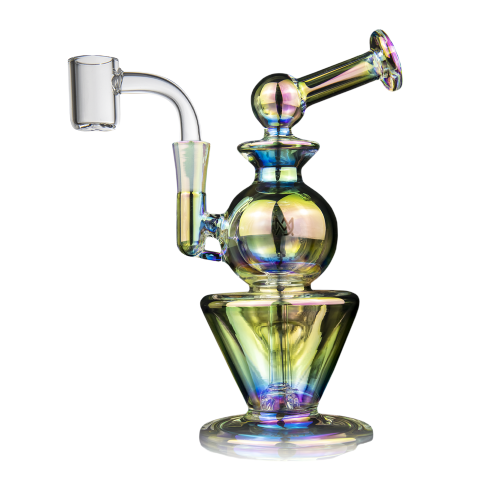 MJ Arsenal Iridescent Gemini Mini Rig lateralus-glass