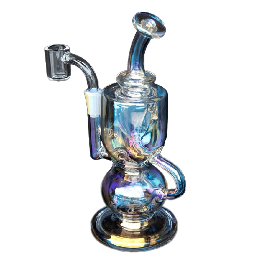 MJ Arsenal Iridescent Titan Mini Dab Rig lateralus-glass