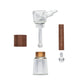 Marley Natural Glass and Walnut Bubbler Water Pipe lateralus-glass