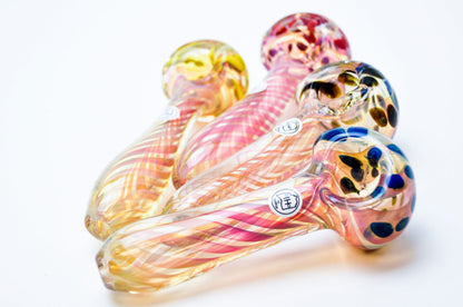 Ohio Valley Glass Inside Silver and Gold Fume Bowl Hand Pipe lateralus-glass