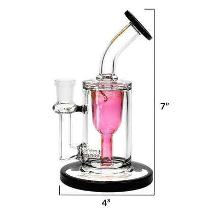 PURR Gold and Silver Fumed Incycler Bong lateralus-glass