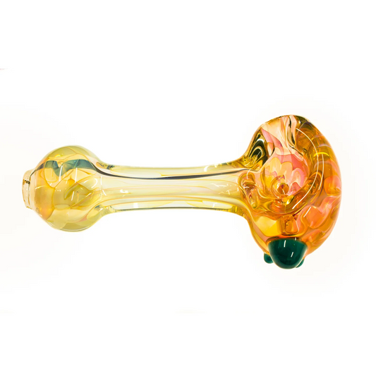 PURR Gold and Silver Fumed Inside-Out Glass Dry Hand Pipe lateralus-glass